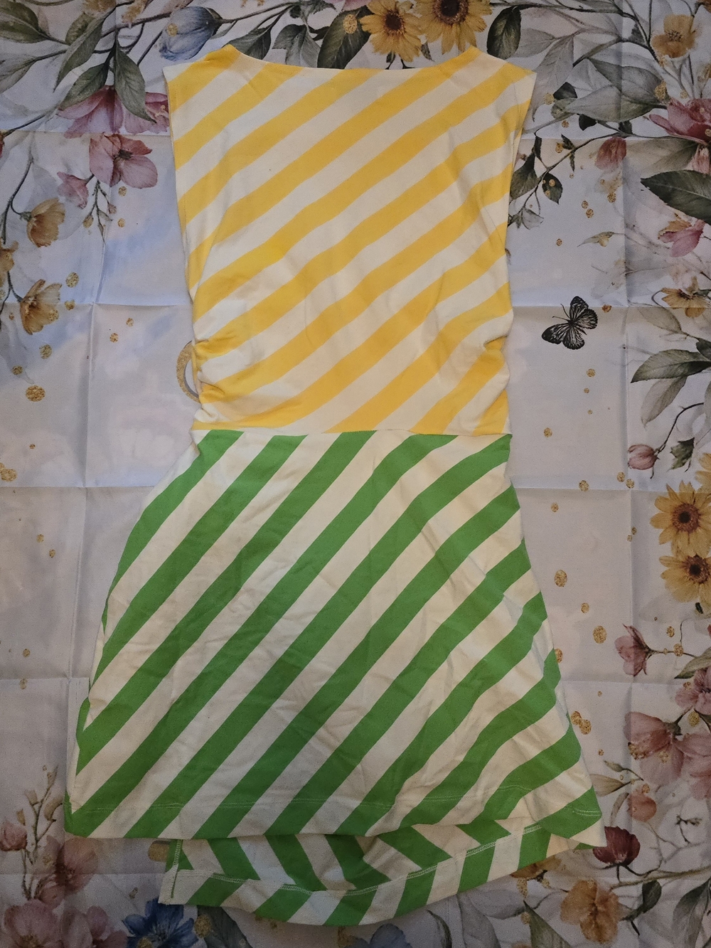 Anthropologie Daily Practice Yellow & White Striped Dress - Picture 3 of 6